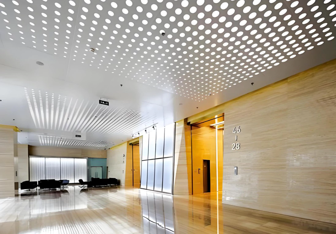 What are the technological advantages of hollow ceiling aluminum veneer?