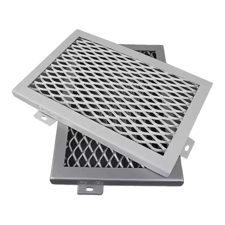 Stretch mesh aluminum veneer