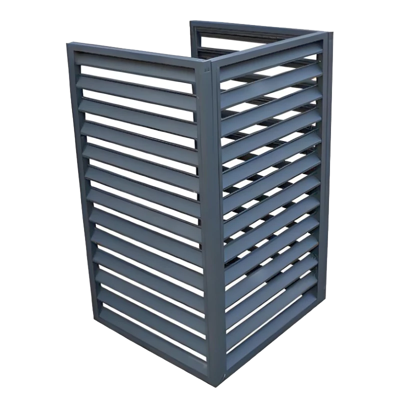 Louvered aluminum alloy air conditioning cover