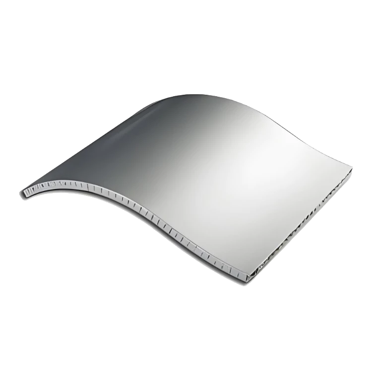 Curved aluminum honeycomb panel