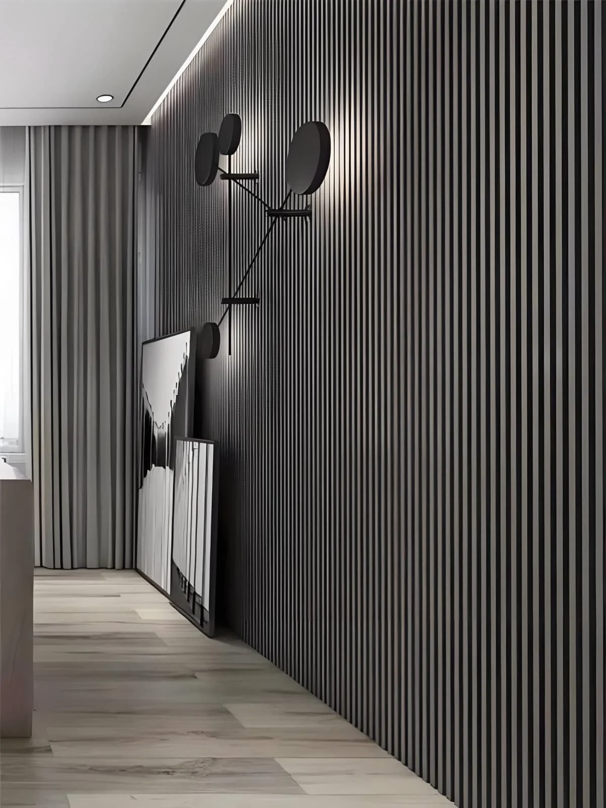 Vertical Wood Slat Wall Panels