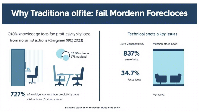 Open-Plan Office Noise Pollution: Office Booth Solutions (+20% Productivity Boost)